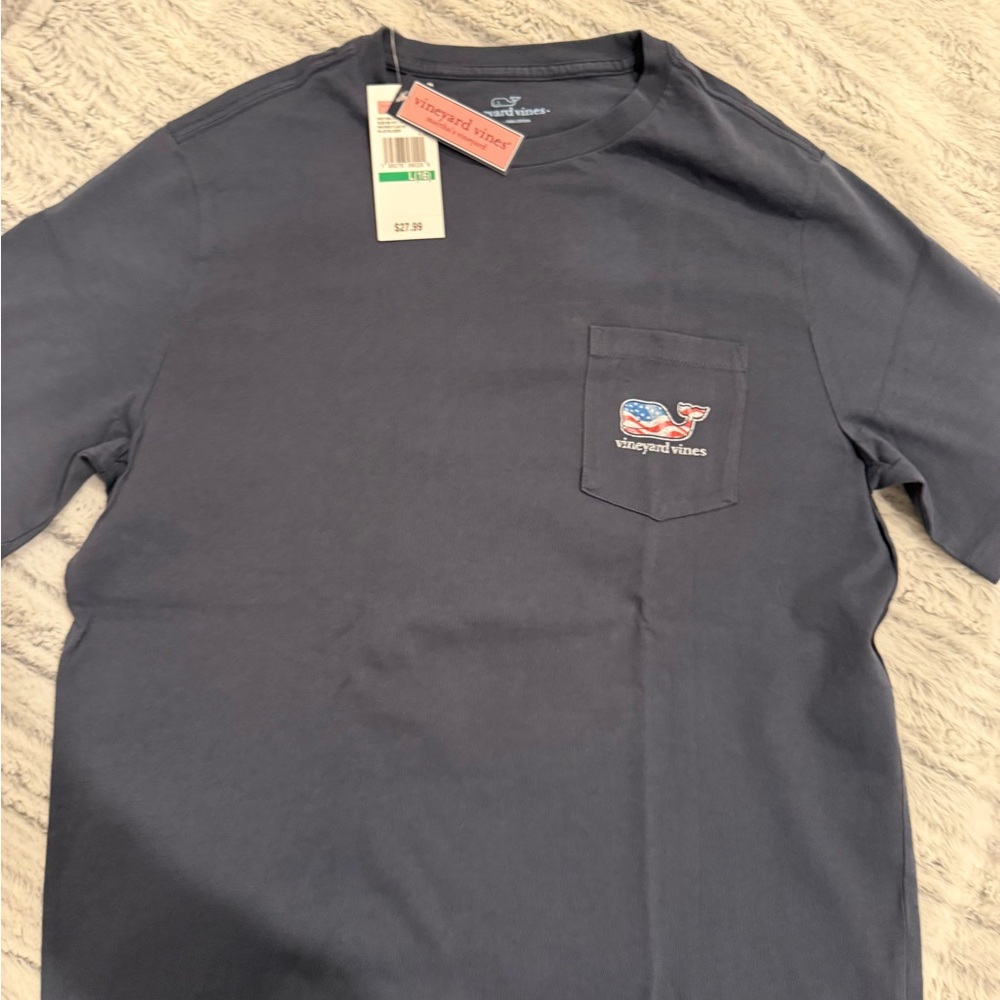 Vineyard Vines Boys Navy Pocket T-Shirt - Whale Logo